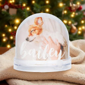 Moderne, eenvoudige foto met elegante grafische fo sneeuwbol