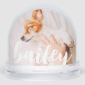 Moderne, eenvoudige foto met elegante grafische fo sneeuwbol (Achterkant)