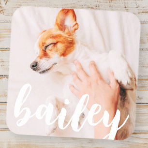 Moderne, eenvoudige foto met elegante grafische fo vierkante sticker