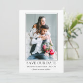 Moderne, eenvoudige foto met minimale opslagcapaci save the date (Staand voorkant)