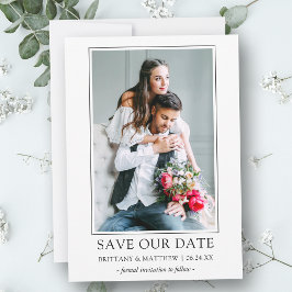 Moderne, eenvoudige foto met minimale opslagcapaci save the date