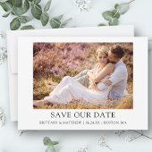 Moderne, eenvoudige foto met minimale opslagcapaci save the date