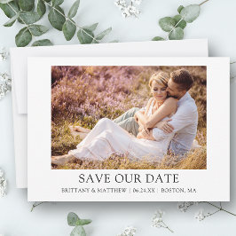 Moderne, eenvoudige foto met minimale opslagcapaci save the date
