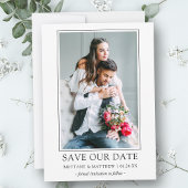 Moderne, eenvoudige foto met minimale opslagcapaci save the date