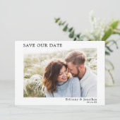 Moderne, eenvoudige foto met minimale opslagcapaci save the date (Staand voorkant)