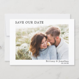 Moderne, eenvoudige foto met minimale opslagcapaci save the date