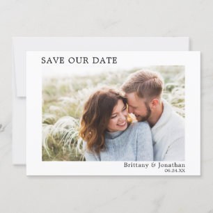 Moderne, eenvoudige foto met minimale opslagcapaci save the date