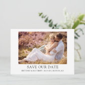 Moderne, eenvoudige foto met minimale opslagcapaci save the date (Staand voorkant)