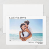 Moderne, eenvoudige foto met minimalistische foto' save the date (Voorkant / Achterkant)