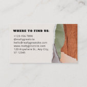 Moderne eenvoudige foto minimalistische qr-code visitekaartje (Achterkant)