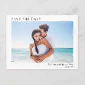 Moderne, eenvoudige foto opslaan datum briefkaart (Voorkant)
