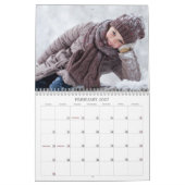 Moderne Eenvoudige foto per maand script Kalender (Feb 2027)