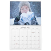 Moderne Eenvoudige foto per maand script Kalender (Jan 2027)