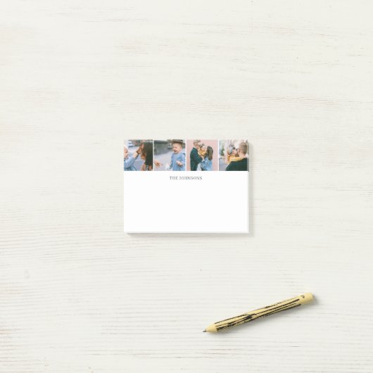 Moderne eenvoudige foto post-it® notes (Op bureau)