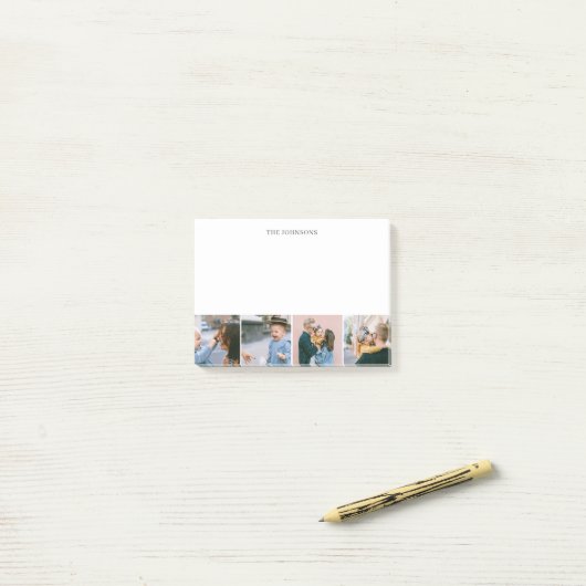 Moderne eenvoudige foto post-it® notes (Op bureau)