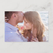 Moderne eenvoudige foto QR-code bruiloft RSVP Kaartje (Achterkant)