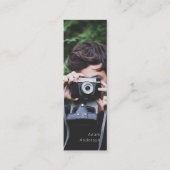 Moderne Eenvoudige Foto QR Code Fotograaf Mini Visitekaartje (Voorkant)