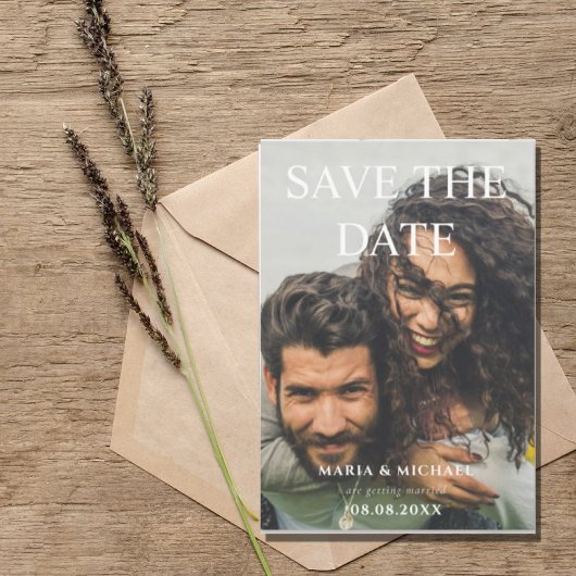 Moderne Eenvoudige Foto  Save The Date