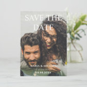 Moderne Eenvoudige Foto  Save The Date (Staand voorkant)