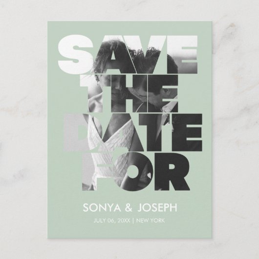 Moderne Eenvoudige Foto Sla de Uitnodiging van de  (Voorkant)