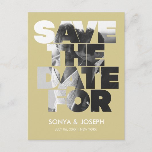 Moderne Eenvoudige Foto Sla de Uitnodiging van de  (Voorkant)