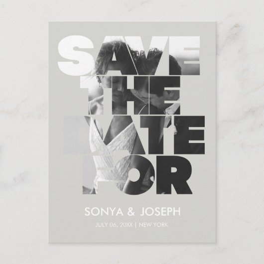 Moderne Eenvoudige Foto Sla de Uitnodiging van de  (Voorkant)