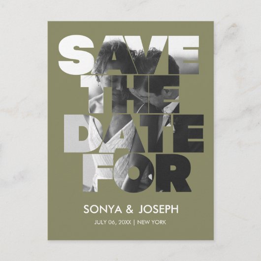 Moderne Eenvoudige Foto Sla de Uitnodiging van de  (Voorkant)