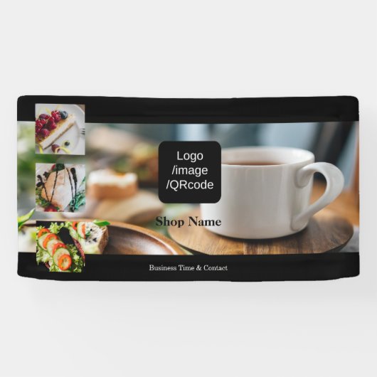 Moderne eenvoudige foto spandoek (Horizontaal)