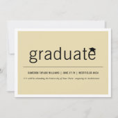 Moderne, eenvoudige foto van Afstuderen Afstuderen Aankondiging (Voorkant)