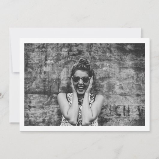 Moderne, eenvoudige foto van Afstuderen Afstuderen Aankondiging (Achterkant)