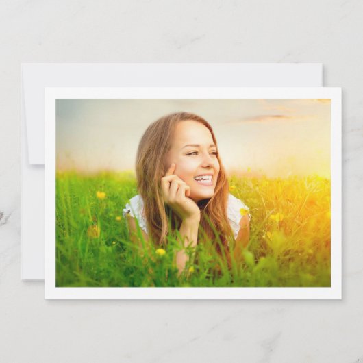 Moderne, eenvoudige foto van Afstuderen Afstuderen Aankondiging (Achterkant)