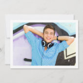 Moderne, eenvoudige foto van Afstuderen Afstuderen Aankondiging (Achterkant)