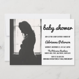 Moderne eenvoudige foto van Baby shower Kaart