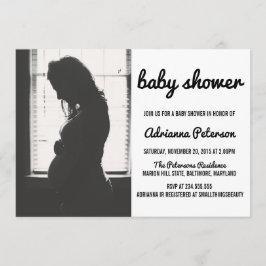 Moderne eenvoudige foto van Baby shower Kaart