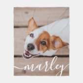 Moderne, eenvoudige foto van elegante grafische fo fleece deken (Voorkant)