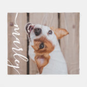 Moderne, eenvoudige foto van elegante grafische fo fleece deken (Voorkant (Horizontaal))