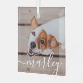 Moderne, eenvoudige foto van elegante grafische fo glas ornament (Voorkant links)