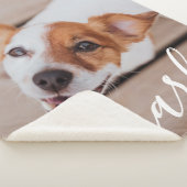 Moderne, eenvoudige foto van elegante grafische fo sherpa deken (3/4)