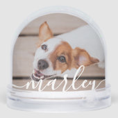 Moderne, eenvoudige foto van elegante grafische fo sneeuwbol (Achterkant)