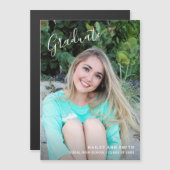 Moderne, eenvoudige foto-verbluffend Afstuderen Magnetische Uitnodiging (Voorkant / Achterkant)