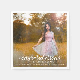 Moderne, eenvoudige foto-verbluffend Afstuderen Servet
