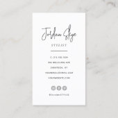 Moderne eenvoudige foto voor handtekeningen visitekaartje (Achterkant)