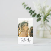 Moderne eenvoudige foto voor handtekeningen visitekaartje (Staand voorkant)