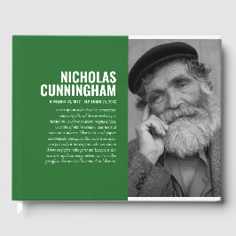 Moderne Eenvoudige foto zwart-wit filter Memorial Gastenboek