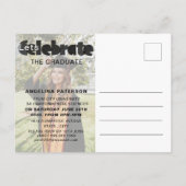 Moderne, eenvoudige foto, zwart-wit uitnodiging briefkaart (Achterkant)