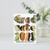 Moderne, eenvoudige foto, zwart-wit uitnodiging briefkaart (Staand voorkant)