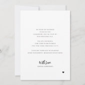 Moderne eenvoudige fotocollage liefde bedankt brui kaart (Achterkant)