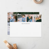 Moderne eenvoudige fotocollage notitiekaartje (Voorkant / Achterkant in situ)