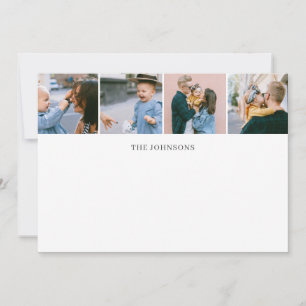 Moderne eenvoudige fotocollage notitiekaartje