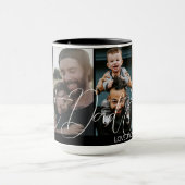 Moderne eenvoudige fotocollage Vaderdag Mok (Midden)